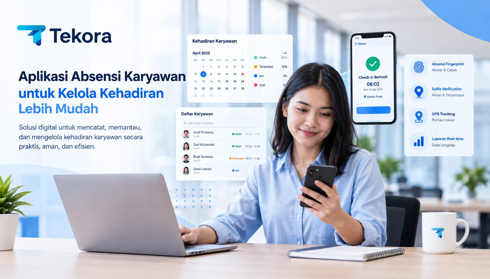 Aplikasi absensi karyawan untuk mengelola kehadiran secara digital